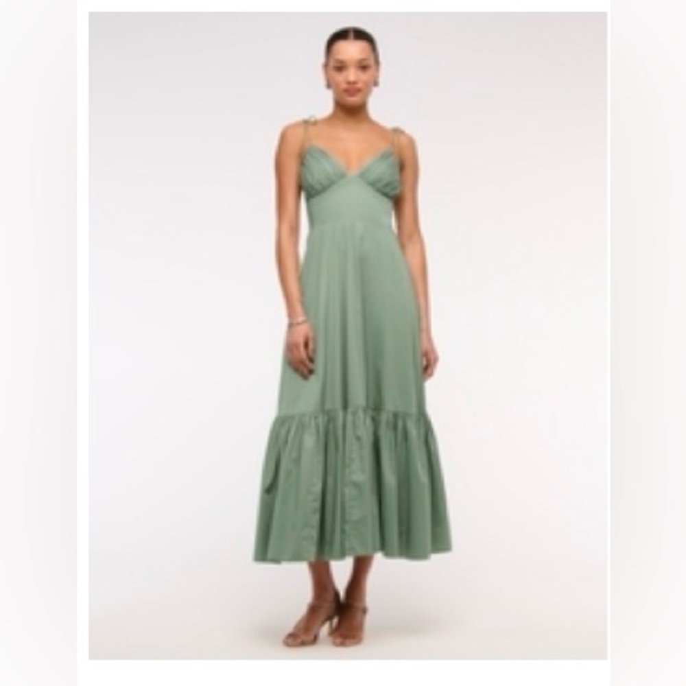 Abercrombie & Fitch Olive Green Maxi Dress